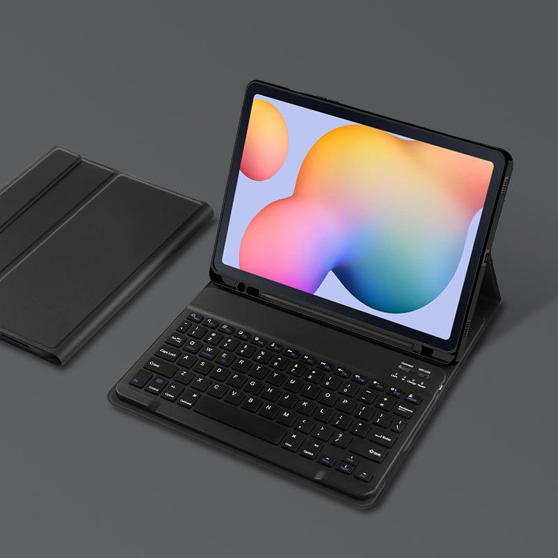 For Samsung Galaxy Tab S6 Lite PU Leather Stand Cover Pen Slot Tablet Case with Magnetic Detachable Keyboard (No Touchpad) For Samsung Galaxy Tab S6 Lite PU Leather Stand Cover Pen Slot Tablet Case with Magnetic Detachable Keyboard (No Touchpad)